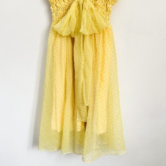 Traffic People Sleeveless Heart Mini Dress Yellow Size S - Picture 5 of 9